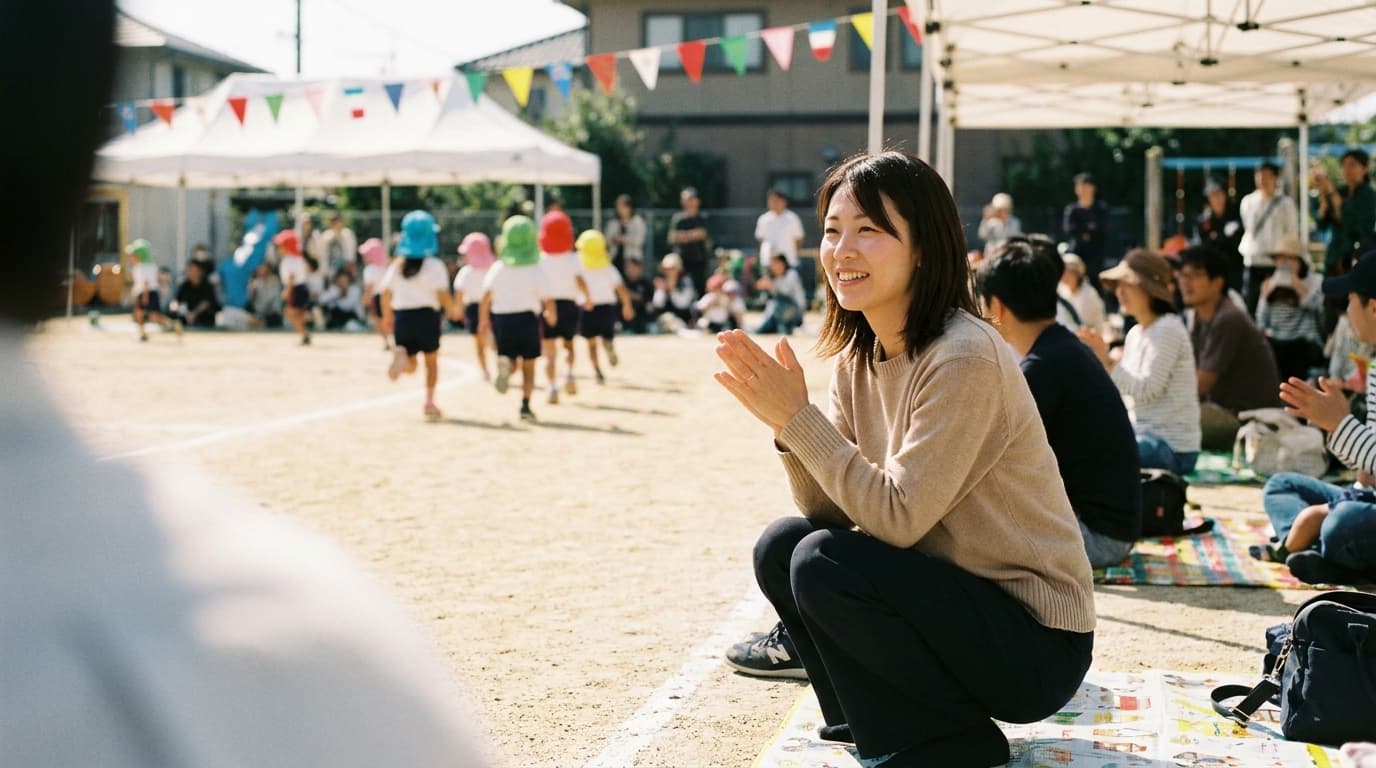 保育園の親子イベントに参加するメンバー